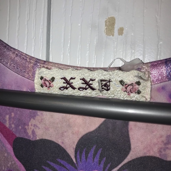 FAIRYCORE SPARKLY WHIMSIGOTH FLORAL SILKY SHIMMER V NECK DRESS - Picture 5 of 8